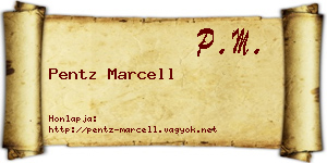 Pentz Marcell névjegykártya