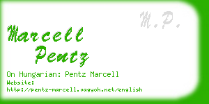 marcell pentz business card